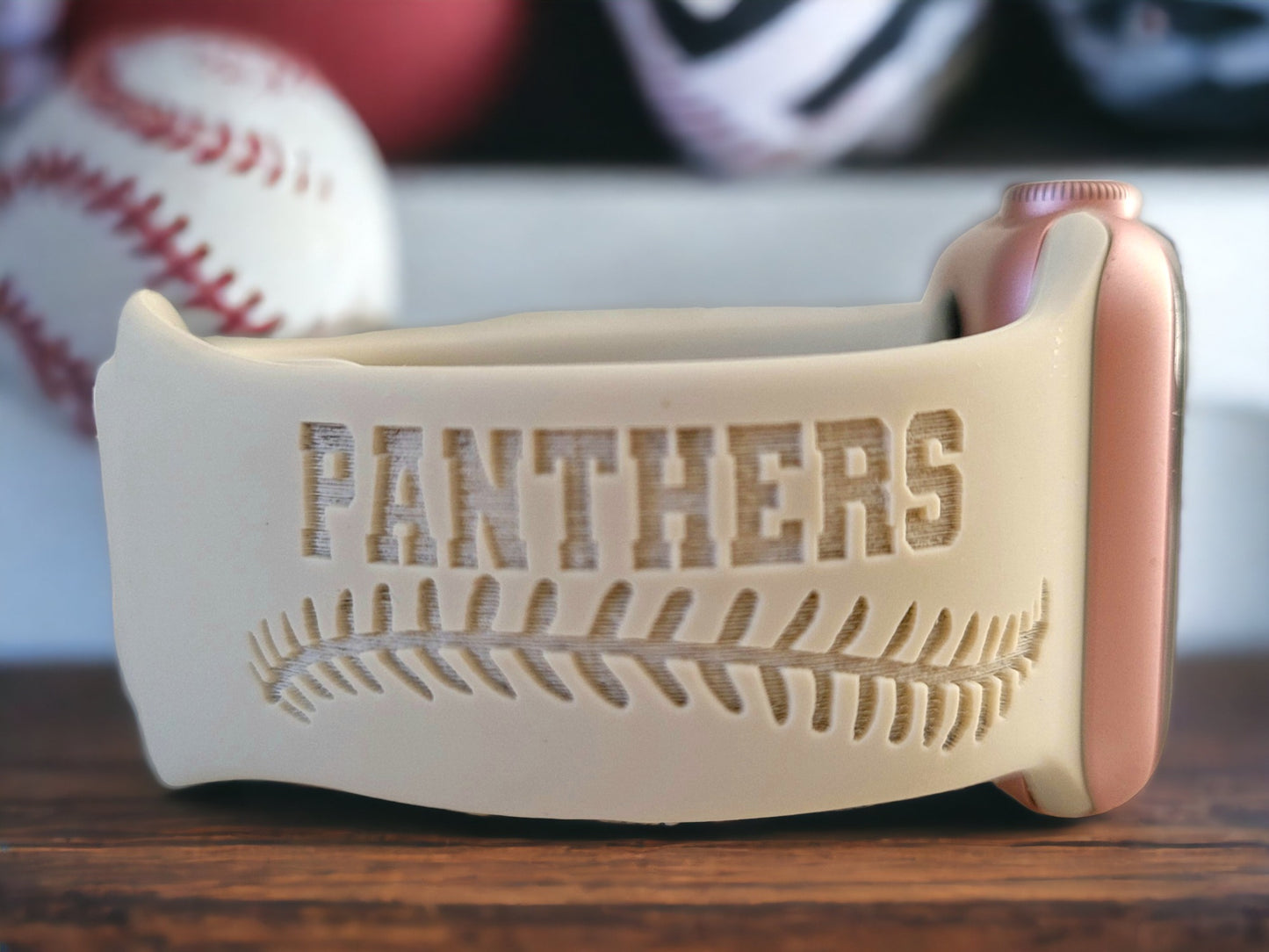 BASEBALL SOFTBALL Personalized Laser Engraved Silicone Sport Band