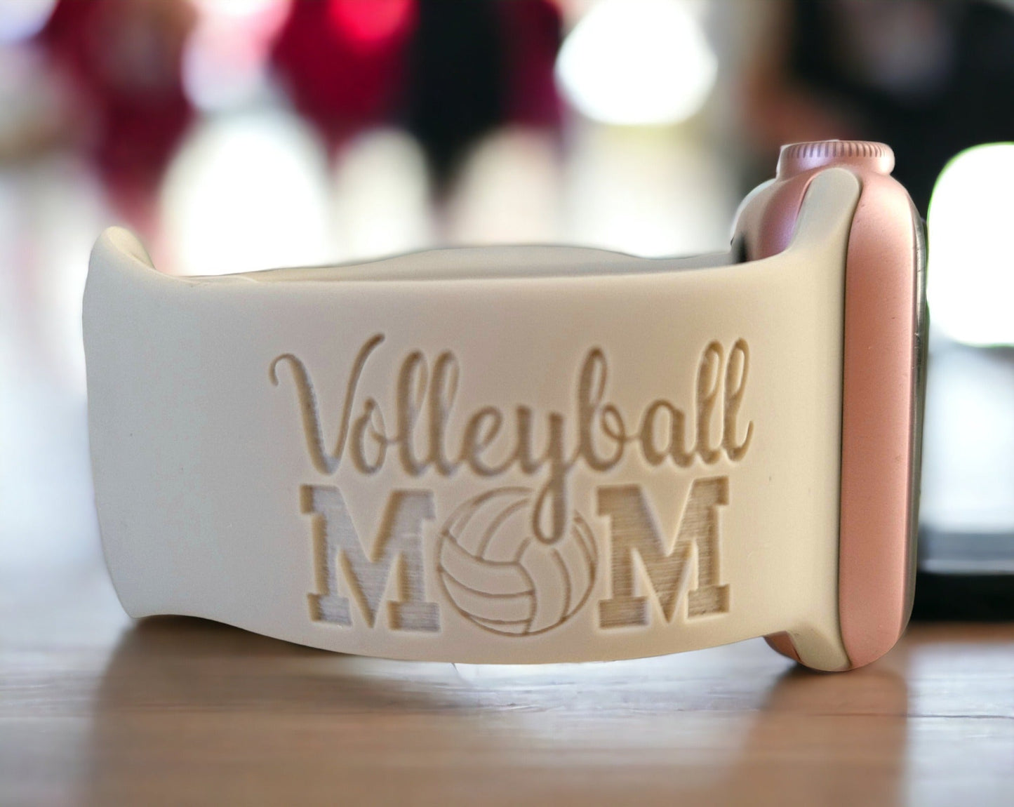 VOLLEYBALL MOM Personalized Laser Engraved Silicone Sport Band