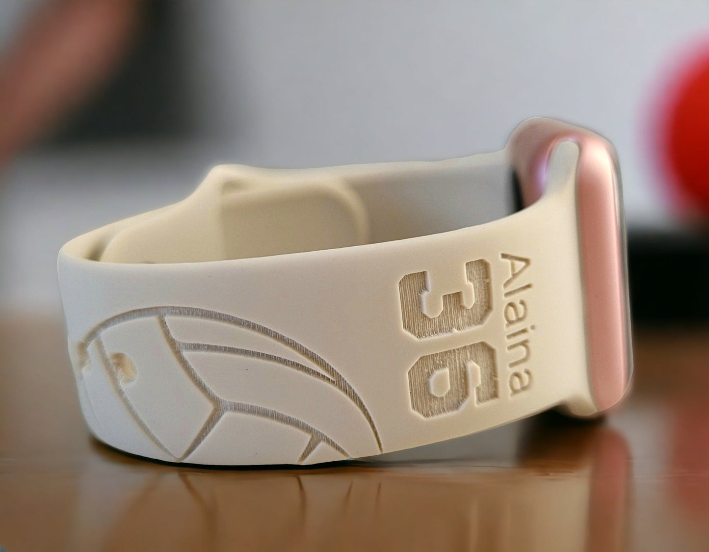 VOLLEYBALL MOM Personalized Laser Engraved Silicone Sport Band