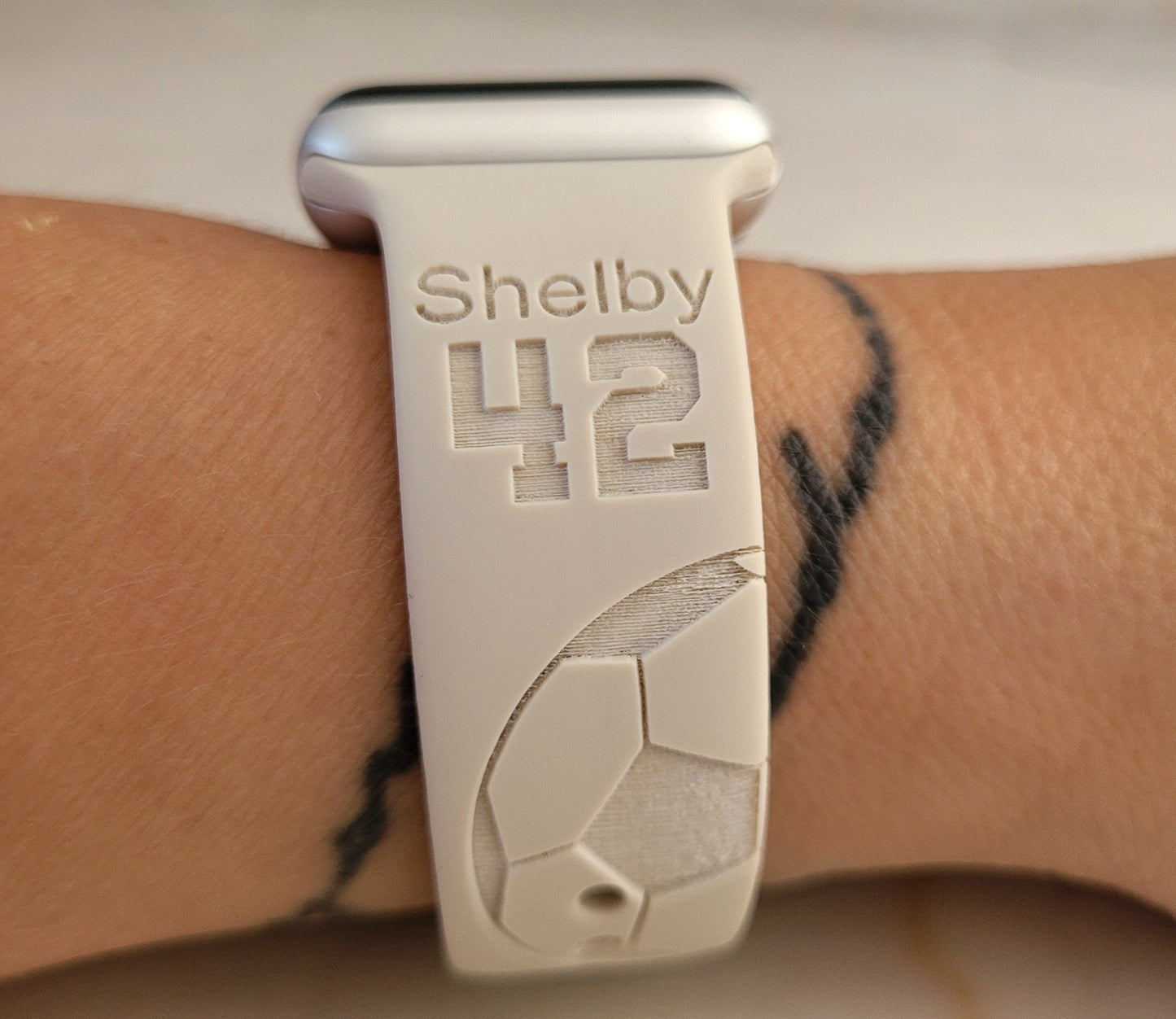 SOCCER Personalized Laser Engraved Silicone Sport Band