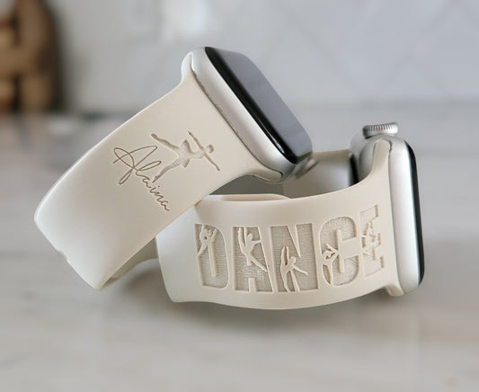 DANCE BALLERINA Personalized Laser Engraved Silicone Sport Band