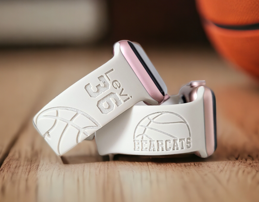 BASKETBALL Personalized Laser Engraved Silicone Sport Band