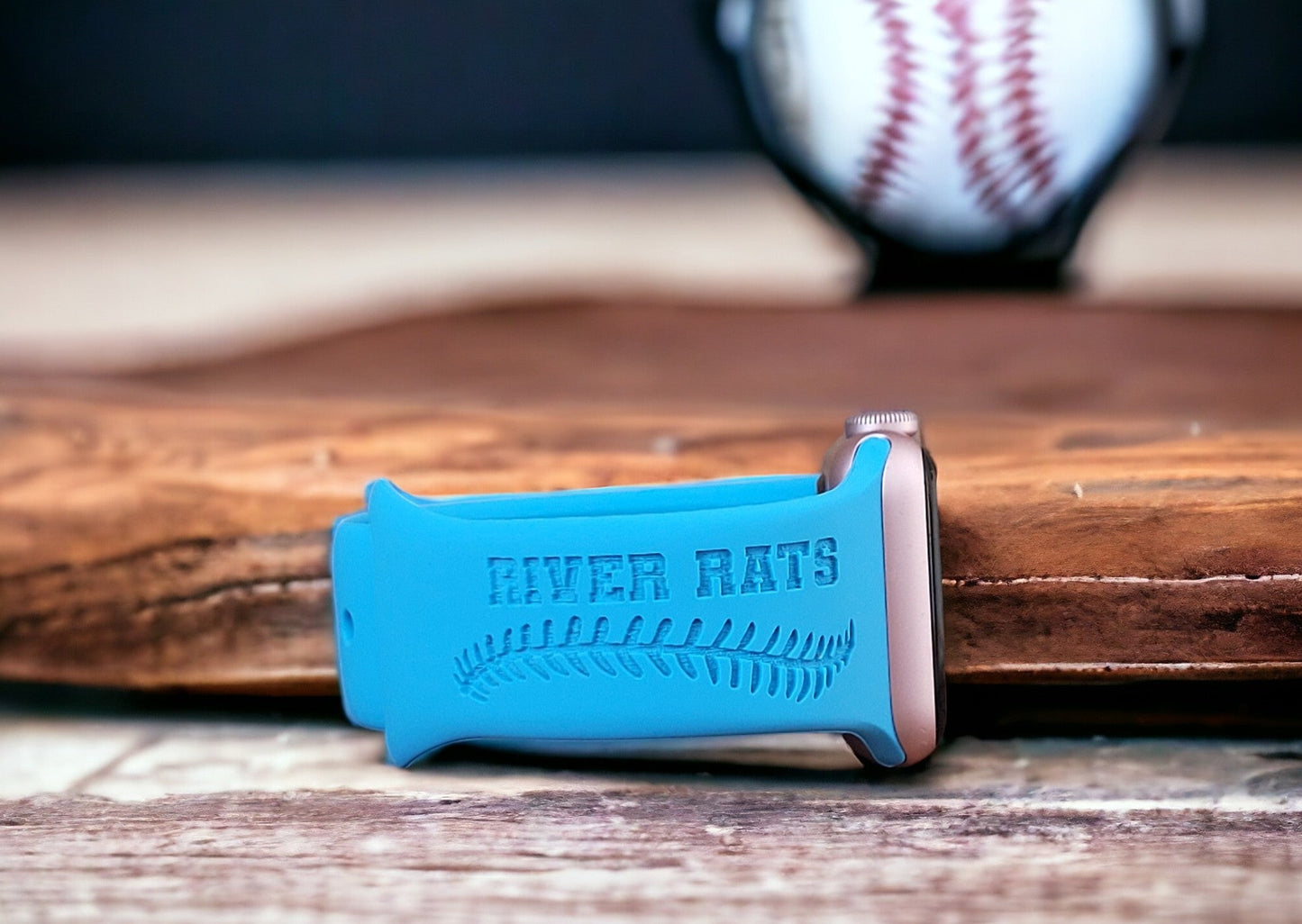 BASEBALL SOFTBALL Personalized Laser Engraved Silicone Sport Band