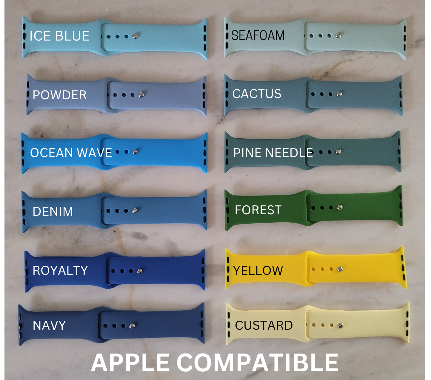 a bunch of different colors of apple watch bands