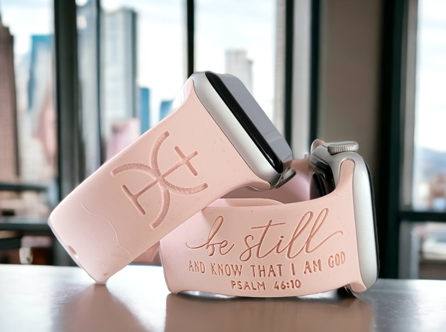 BE STILL AND KNOW THAT I AM GOD Laser Engraved Apple Compatible Watch Band