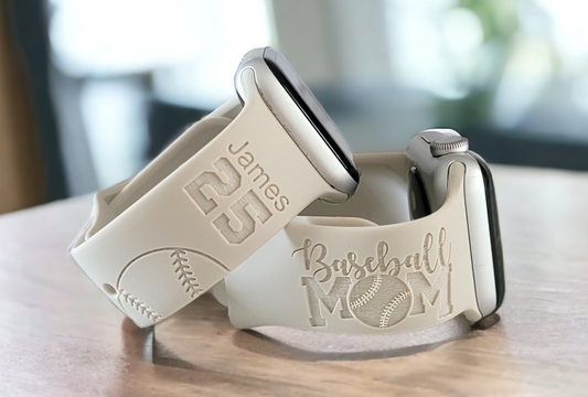 BASEBALL SOFTBALL MOM Personalized Laser Engraved Silicone Sport Band