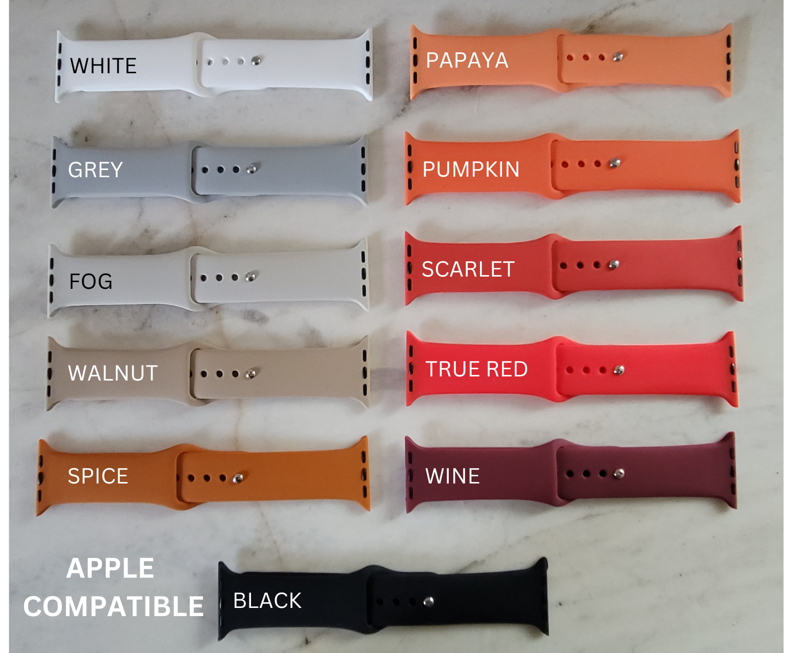 a bunch of different colors of apple watch bands